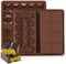 BMSQOFD Moule a Tablette de Chocolats Dubai Silicone,2 Pièces Moule Barre Pepites De Chocolat Forme Carrée Grand Démoulage Facile Pour Protéiné Dragées Céréales