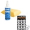 Bundle aus Gewo HydroTec Tischtennis Reinigungsset für Beläge, Grip Spray mit saugfähigem Reinigungsschwamm 100ml + GEWO Training 40+ Tischtennisbälle - 3 Sterne Tischtennis-Ball, 12 Stück, weiß