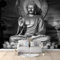 Papier Peint Intissé Relief De Lotus Gris 250x175 cm Papier Peint Panoramique Moderne, Papier Peint Mural Photo pour Salon, Chambre, Décor Fond TV