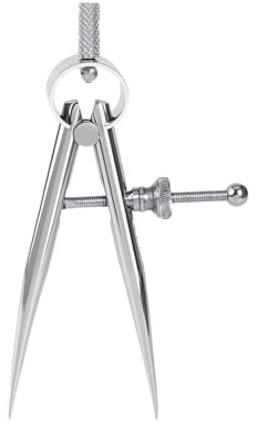 WUTA Anreißzirkel, 304 Edelstahl Leder federzirkel, Präzisions-Anreißer Wing Divider, Hochglanzpoliertes Einstellbare Leathercraft Divider(Klein)