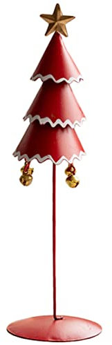 HOLIDYOYO Decorazione Natalizia Ferro con Campanelli Albero di Natale per Tavolo Addobbo Festivo per Atmosfera Accogliente e di Natale