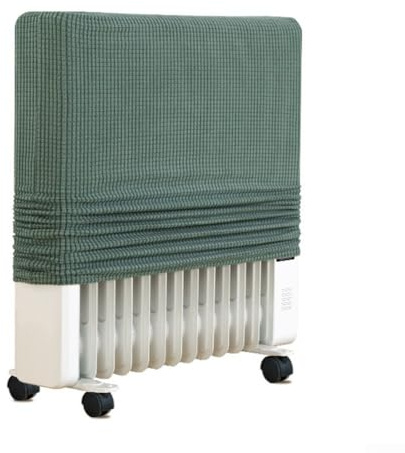 YobiLife Heater Dust Cover Elastic Fit Polyester Lightweight Breathable Protection For Radiator Washable Machine Storage Home Office Bedroom(Green M)
