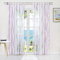 ESLIR Gardinen mit Schlaufen Vorhänge Gardinenschals Transparent Schlaufenschal Wellen Muster Voile Violett BxH 140x245cm 1 Stück