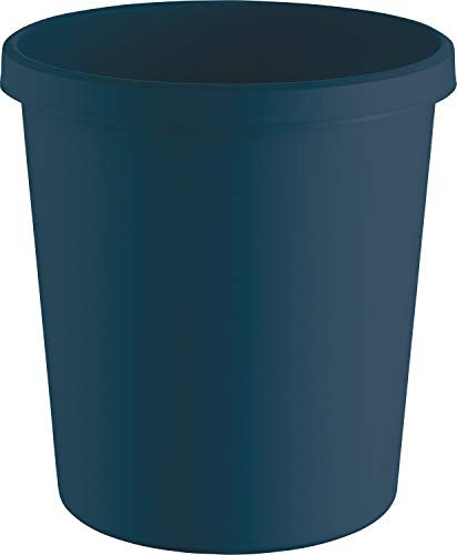 helit H6405834 - Papierkorb „the green german“, 18 Liter, aus Recycling-Kunststoff Blauer Engel zertifiziert, blau, 1 Stück