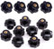 Swpeet 15 pz M8 7 Star Foro passante manopola filettatura femmina dado serraggio manopola assortimento kit di manopole a forma di stella in plastica nera vite maniglia di bloccaggio per attrezzature