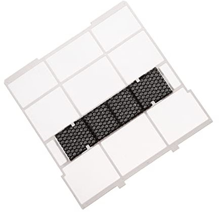 PATIKIL 10.63 x 10.43 x 0.28 Aire Acondicionador Aire Filtro, Plástico Aire Filtrado Pantalla Reemplazo con Aire Filtro Espuma para HVAC, Blanco Negro