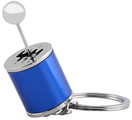 Llavero de Palanca de Cambios de Coche, Llavero de Juguete de Cambio de Transmisión de Caja de Cambios Manual de Seis Velocidades, Llavero de Perilla de Palanca de Cambios de Coche (Azul)