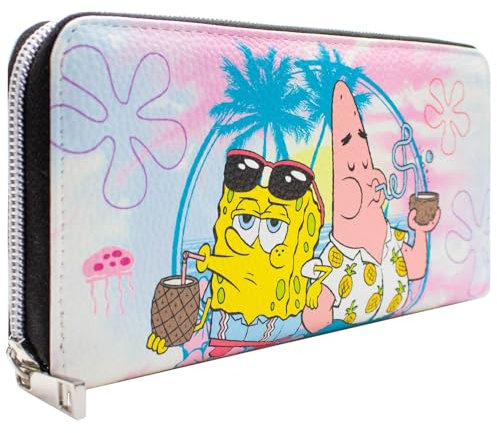Sea Adventure Spongebob Squarepants Welcome to Bikini Bottom Portemonnaie Clutch Münzfach & Kartenhalter, Weiß