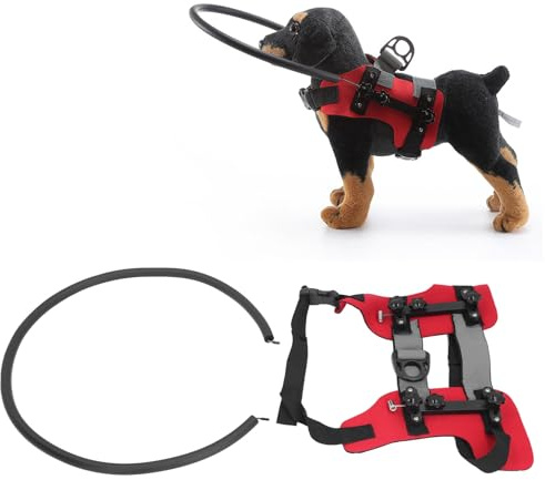 Blindenhundegeschirr, einfach zu befestigender, Einstellbarer Blindenhund-Stoßstangenschutz, schafft Vertrauen für Blinde Haustiere, Anti-Kollisions-Blindenhund-Zubehör (S)
