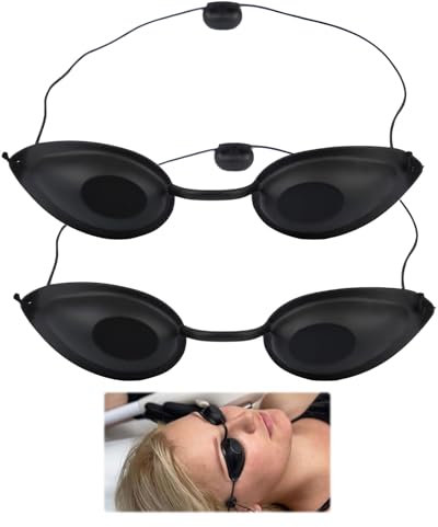 2 Stück Solarium Brille,Ipl Schutzbrille,Uv Schutzbrille,LED Schutzbrille,Uv Brille,Geeignet für Laser-Schönheitschirurgie, LED-Behandlung, Augenbrauen-Tätowierung, Zahnaufhellung