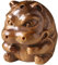 QUMIIRITY Handgeschnitzte Holzfigur Dekorative Hippo Statue Für Schreibtisch Schlüsselanhänger Wohnaccessoire Aus Hochwertigem Holz Für Zuhause Und Büro