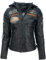 Urban Leather 58 LADIES | Giacca Moto Donna in Pelle con Protezioni Per Schiena, Spalle e Gomiti Omologate CE |Navy Blue| S