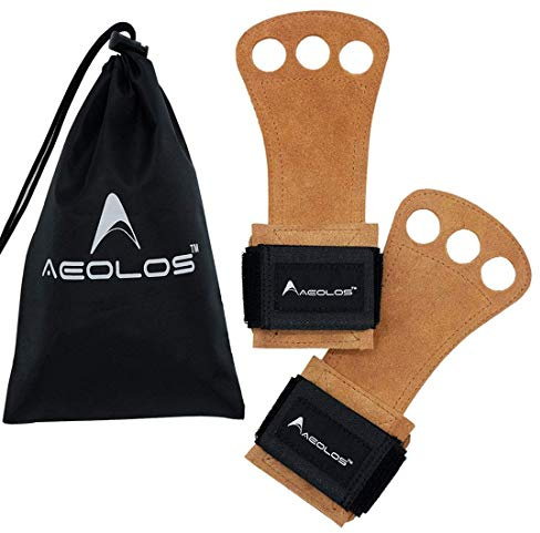 AEOLOS Gants de Gymnastique en Cuir, Parfaits pour la Gymnastique, la Traction, l'haltérophilie, Les Kettlebells et Le Cross Training