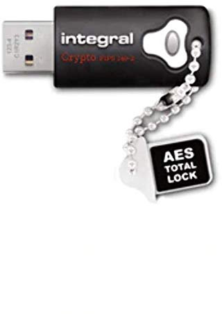 Integral 64GB Crypto-140-2 256-Bit 3.0 USB Stick verschlüsselt - USB Stick Passwort geschützt FIPS 140-2 Level 3 zert. Robustes, dreilagiges, wasserdichtes Design XTS-AES