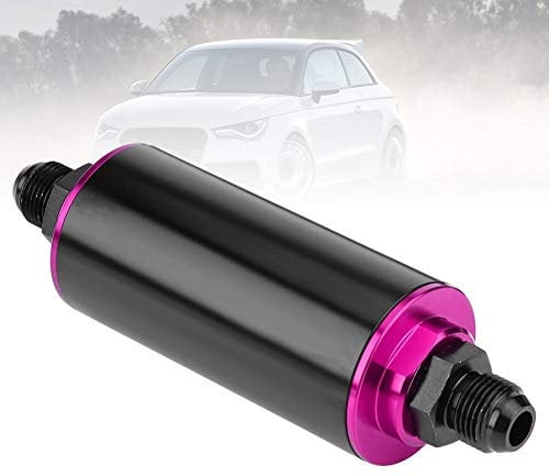 KSTE Filtro Benzina Alluminio, High Flow Universale 100 Micron AN6 Alluminio del combustibile in Linea Benzina Filtro for Camion dell'automobile Viola