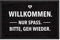 VISUAL STATEMENTS Fußmatte mit Spruch – hochwertiger Fußabtreter – Matte waschbar - für den Außenbereich und Innenbereich – rutschfest – Fußmatte Bedruckt (Willkommen. Nur Spaß. Bitte, GEH Wieder)