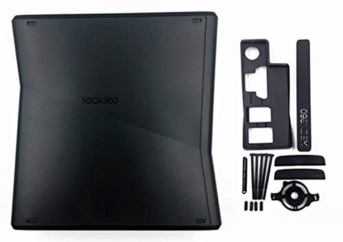 New Replacement Top Upper & Bottom Cover Full Housing Shell Case Cover with Kits for Xbox 360 Slim Console Black