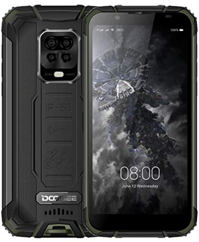DOOGEE S59 PRO【2021】 Outdoor Handy ohne Vertrag, 10000mAh Akku, Octa Core 4GB+128GB(256GB Externe SD), IP68 Stoßfest Robustes Smartphone, 2W Lautsprecher, 16MP AI Quad-Kamera, DUAL SIM NFC Grün