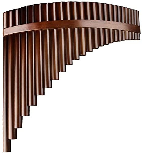WSVULLD Pan-Flöte 25 Rohre C Key Pan Flöte Hohe Qualität Pan Rohre Holzwind Instrument Chinesisches traditionelles Musikinstrument Bambus Pan Flöte