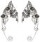 Lurrose 1 Pair Elf Ear Cuffs Silver Vintage Clip-on Earrings Ear Wrap Crawler Hook Fairy Non-Piercing Cuff Earrings for Women Girls Party Festival Jewelry