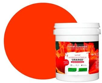 BOX DECO COULEURS Natura - Vernice naturale ecologica per interni esterni, effetto satinato, 1L, arancione