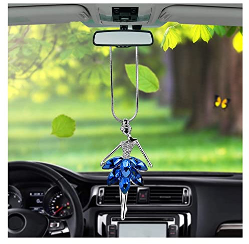 ABCBCA Auto Anhänger Mode Kristall Diamant Tanzballett Mädchen Figur Automobil Rückseite Spiegel Dekoration Ornamente Kreative Mini Geschenk