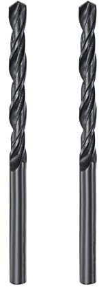 sourcing map 6542 High Speed Steel Straight Shank Twist Jobber Drill Bit, Fully Ground Black Oxide Drill Bits 4.7mm Drill Diameter 80mm Total Length 2 Pcs