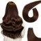 AGMITY Tape Extensions Echthaar, Dunkel Braun 60cm 20pcs 50Gram 24 Zoll Seidig Gerade Nahtlos Skin Weft Tape in Remy Haarverlängerungen(60cm #2 Dunkel Braun)