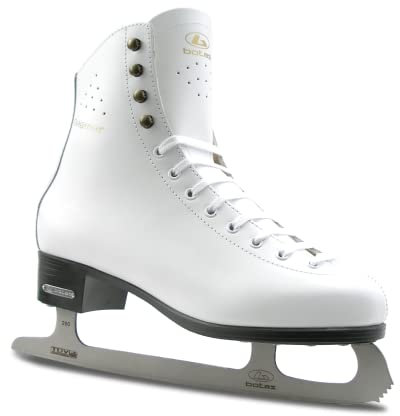 Botas - Modell: 325 / Eiskunstlaufschuhe für Mädchen, Kinder/Farbe: Weiß/Graphit, Erwachsene 5,5