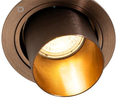 Qazqa Einbaustrahler, Einbauleuchte - Installa - Dunkelbronze, max. 10W, Geeignet für LED, 9.2cm, Rund, Ideal als Flur, Küche lampe und Schlafzimmerlampe