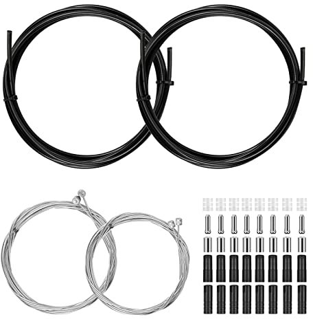 2 Set Cavo Freno Bici Kit Bici Universale Filo Freno Bici per Anteriore e Posteriore Universale Cavi Cambio Bici cavo cambio Guaina Cavo Freno Bicicletta per Mountain Biciclette, Biciclette da Strada