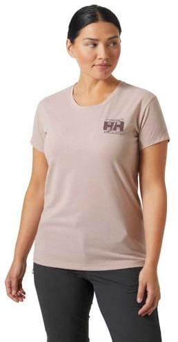 Helly Hansen Damen W Skog Recycled Graphic Tee - Pink Cloud, XL