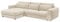 BARURA Ecksofa in Cord-Optik, Cream - Moderne Eckcouch in L-Form mit großer Liegefläche - 333 x 90 (74) х 194 cm (B/H/T)