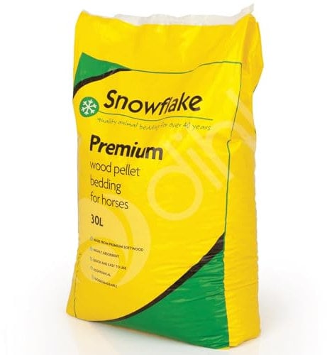 Dihl Snowflake 30L Premium Equine Wood Based Pellet Bedding for Horses, 100% Softwood, Superior Odour Control, FSC Approved, UK Sourced, Biodegradable, 30 Litres, 14.6 KG