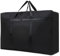 LURVOUS Grande borsa portaoggetti da 100 l, con cerniera, per traslochi, vestiti, sotto il letto, impermeabile, per traslochi, piumini, coperte, cuscini, 80 x 48 x 25 cm (nero)
