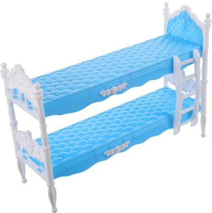 QUMIIRITY 30cm Prinzessin Puppe Etagenbett Moderne Mini Puppenhaus Möbel Für Jungen Und Mädchen Spielset Puppenhaus Bett Für Mädchen Spielzeug