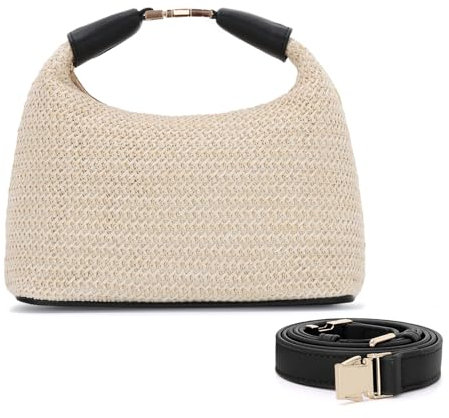 Fecialy Straw Bag for Women Small Raffia Purses Summer Beach Crossbody Bag Vacation Straw Woven Handbag 2025