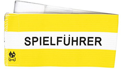 B+D Spielführer Klett Armbinde (GELB/Weiss)