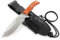 JEO-TEC Nº9 Cuchillo supervivencia caza monte bushcraft camping outdoor campo - Funda de piel con pedernal y piedra afilar incluidos - Acero MOVA-58 - Fabricado en España