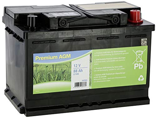 Kerbl Premium AGM Batterie 88 AH (C100), hohe Leistungsfähigkeit und Langlebigkeit durch die AGM Technologie, Batterie, 442064