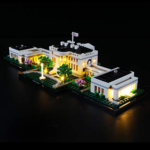BRIKSMAX Led Beleuchtungsset für Lego Architecture Das Weiße Haus,Kompatibel Mit Lego 21054 Bausteinen Modell - Ohne Lego Set