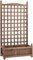 Outsunny Pflanzkasten Blumenständer Rankgitter Rankkasten Rosenbogen mit Leckage-Löcher Garten Holz Dunkelbraun 64 x 28 x 120 cm