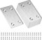 ZHIQIN 10 Pezzi Piastra In Acciaio Inox Staffa Angolare Piatta Staffa Heavy Duty Che Unisce Riparazione Piastra Staffa Dritta per Riparare Sedie Tavoli da Pranzo Letti, 60x38mm