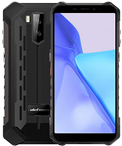 Ulefone Armor X9 Pro - Android 11 4G Outdoor Handy Ohne Vertrag, Octa-Core 4GB+64GB, 5.5 IP68 Robust Smartphone, Dual SIM, 13MP Unterwasser-Triple-Kamera, 5000mAh, Gesichts Entsperrung, NFC Schwarz