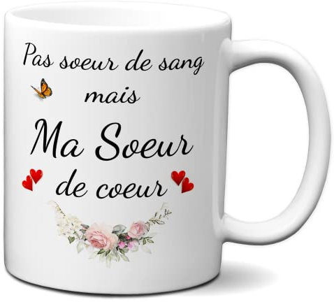 Tasse-Mug Meilleure Amie Cadeau Copine-Soeur de Coeur- Idée Original Anniversaire Femme