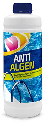 Gamix Pool Algizid Algenverhütung | Algenvernichter Pool | Algezid flüssig | Anti Algenmittel für Schwimmbad 1L