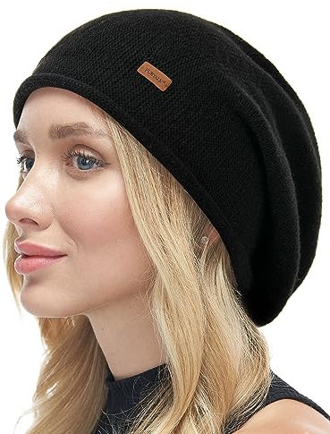FURTALK Damen Slouchy Beanie Mütze Weich Warm Kaschmir Skimütze gestrickt Wolle Wintermütze