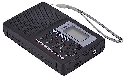 Tragbares Digitales Radio, FM/AM/SW/LW/TV Transistor Bass Sound MP3-Player Rec Voice Recorder für Reisen (Schrittwert 9K)