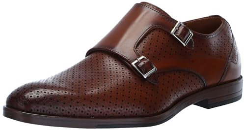Stacy Adams Herren Arthur Double Monk Strap Mönch-Schnallenschuh, Cognac, 44.5 EU