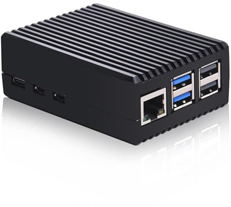 GeeekPi Raspberry Pi 5 Gehäuse mit Passiver Kühlung - Aluminium Metall Armor Case für Raspberry Pi 5 4GB/8GB